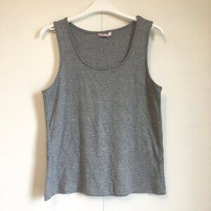 Grey Knit Thin Ribbed Tank Top